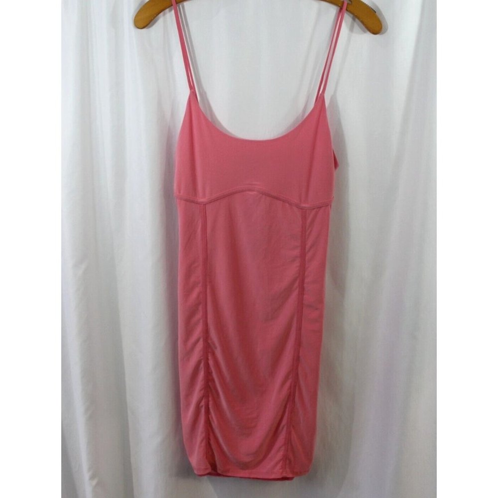 NWT 21 Saints Womens Juniors Pink Stretch Strappy Mini Dress L